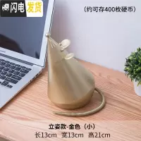 三维工匠存钱罐不可取鼠年礼品不倒翁儿童卡通生肖老鼠防摔只进不出储蓄罐 立姿款-金色(小)