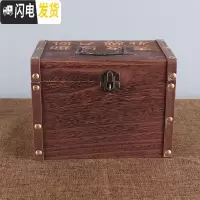 三维工匠带锁存钱罐儿童木质创意可取网红储蓄罐大人用家用木盒365存钱箱 烧色小号双面刻字(送复古锁)