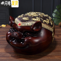 三维工匠创意存钱罐可爱小猪储蓄罐只进不出大容量大号成人储钱罐生日 [只进不出A]深木大号存钱猪