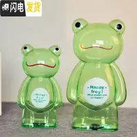 三维工匠大号可爱透明存钱罐纸儿童储钱罐卡通储蓄罐幼儿园 站姿透明熊(大小)绿色1对