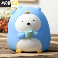 三维工匠存钱罐创意可爱卡通儿童防摔储蓄罐男孩女孩女生储钱罐生日女 大号:A白熊款