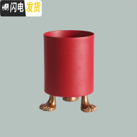 三维工匠[空之喵喵]北欧个性创意猫爪简约铁艺笔筒ins创意时尚可爱办公室 圆形*笔筒*红色