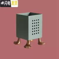 三维工匠[空之喵喵]北欧个性创意猫爪简约铁艺笔筒ins创意时尚可爱办公室 镂空*笔筒*绿色