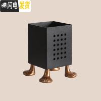 三维工匠[空之喵喵]北欧个性创意猫爪简约铁艺笔筒ins创意时尚可爱办公室 镂空*笔筒*黑色