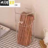 三维工匠桌面防尘笔筒学生文具收纳盒多功能创意时尚可爱办公室化妆刷桶架 [大号-六边形]笔筒(不含珍珠)
