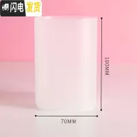 三维工匠笔筒女ins北欧个性创意时尚可爱少女韩国小清新多功能学生桌面粉色大容量多格放笔的 透明圆形笔筒/2个装/7048