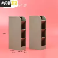 三维工匠斜插式笔筒创意时尚多功能韩国女办公室笔架收纳盒小清新桌面摆件 绿色(2个装)