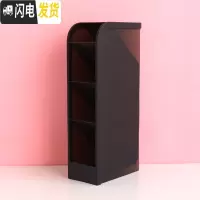 三维工匠笔筒斜插式斜四格透明磨砂插笔筒多层大容量笔桶笔收纳盒多功能简约桌面摆件笔架笔插创意时尚韩国小清新学 黑色(2个)