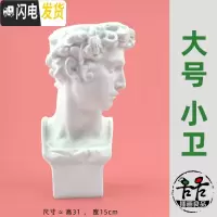 三维工匠经典像 文艺塑摆件 大卫小卫头像 笔筒 插花花瓶 艺术桌摆 大号小卫