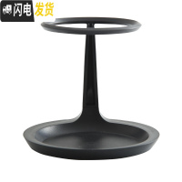 三维工匠月牙悬浮笔筒桌面收纳盒可爱多功能大容量少女心书桌高中学生文具时尚简约摆件商务办公室创意笔筒收纳盒 至尊黑