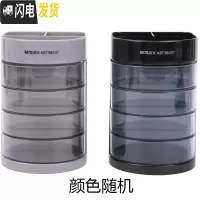 三维工匠金属笔筒多功能创意时尚韩国小清新办公用品学生文具批发桌面简约个性收纳盒笔桶摆件圆形塑料笔筒 塑料/单个/颜色随机