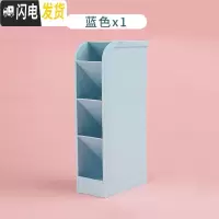 三维工匠笔筒创意时尚可爱大笔筒学生桌面摆件简约办公用品笔桶文具办公桌收纳盒大容量多功能儿童笔盒 斜插笔筒/北欧蓝/单个装