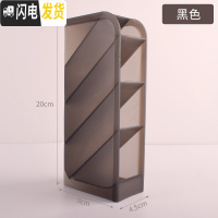三维工匠创意时尚斜插式笔筒收纳盒女摆件少女心多功能学生文具用品韩国小清新简约办公室摆设筒大容量装笔的笔插 北欧黑-1个装