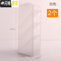 三维工匠创意时尚斜插式笔筒收纳盒女摆件少女心多功能学生文具用品韩国小清新简约办公室摆设筒大容量装笔的笔 北欧透明-2个装