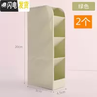 三维工匠创意时尚斜插式笔筒收纳盒女摆件少女心多功能学生文具用品韩国小清新简约办公室摆设筒大容量装笔的笔插 北欧绿-2个装
