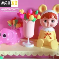 三维工匠swimmer郁金香花瓣笔筒少女桌面收纳整理摆件装饰化妆刷桶宿舍女 奶黄色