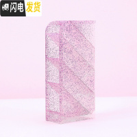 三维工匠斜插式笔筒ins文具收纳盒女创意时尚可爱透明亚克力多功能桌面少女心小学生网红儿童大容量四格倾斜笔桶 透明款-紫色