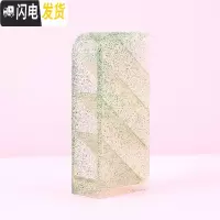 三维工匠斜插式笔筒ins文具收纳盒女创意时尚可爱透明亚克力多功能桌面少女心小学生网红儿童大容量四格倾斜笔桶 透明款-绿色