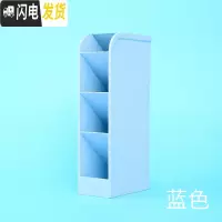 三维工匠多功能笔筒创意时尚可爱收纳盒少女心ins学生桌面北欧个性简约文具收纳办公室韩国斜插式亚克力笔桶摆件儿童 蓝色