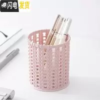 三维工匠阿花杂货~ins创意笔筒北欧现代个性简约风学生办公室桌面摆件收纳 圆形笔筒-皮粉