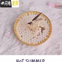 三维工匠笔筒创意时尚可爱桌面摆件多功能收纳盒办公学生简约个性ins北欧 米色珍珠(不含托盘)