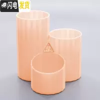 三维工匠ins风创意笔筒创意时尚收纳盒桌面摆件简约办公用品笔桶文具收纳办公桌收纳盒化妆刷收纳筒笔盒大容量多功能 粉色