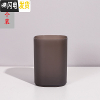 三维工匠斜插式笔盒筒创意网红时尚收纳盒女ins北欧个性简约办公用品学生桌面收纳 办 磨砂黑色圆筒(2个)[送2支中性笔筒