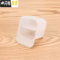 三维工匠长诗 简约多功能笔筒学生桌面显示器粘贴收纳盒时尚创意办公文具 半透明-方形