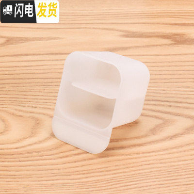 三维工匠长诗 简约多功能笔筒学生桌面显示器粘贴收纳盒时尚创意办公文具 半透明-方形