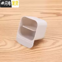 三维工匠长诗 简约多功能笔筒学生桌面显示器粘贴收纳盒时尚创意办公文具 瓷白色-方形