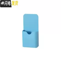 三维工匠磁性讲台粉笔收纳盒挂式可吸附贴墙冰箱贴桌面白板笔多格黑板笔筒 天蓝色单格—吸附适合铁质表面