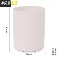 三维工匠笔筒收纳盒创意时尚小清新韩国风学生少女心多功能简约实用办公室办公桌收纳可爱笔桶 简易办公笔筒/白色