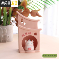 三维工匠创意时尚学生桌面摆件可爱卡通收纳儿童个性办公室龙猫笔筒女ins 喵娘娘款
