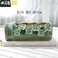 三维工匠手绘韩式捏花小老桩粗陶多肉花盆手工陶瓷简约大花盆 手工花8 中等花盆容器