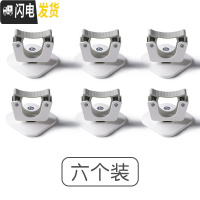 三维工匠拖把夹挂钩拖布浴室家用强力免打孔壁挂卫生间置物收纳架墙上 6个装(家庭装:买的多省得多)