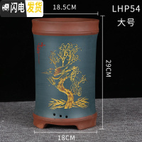 三维工匠宜兴紫砂圆柱盆景阳台君子兰小吊兰花盆绿萝多肉简约陶瓷盆 LHP-54大号 颜色/尺寸/数量以上方图片花盆容器