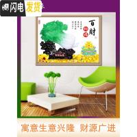 三维工匠白菜2019新款水晶钻石画满钻百财纳福贴钻十字绣线绣 [棉线十字绣]绣布120*95厘米[3股线绣]送工具包