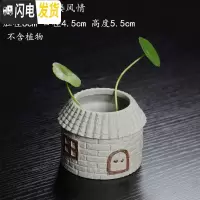 三维工匠水仙花盆铜钱水培花盆水养仿石头盆景碗莲睡莲个性创意陶瓷无孔 土楼风情 大花盆容器