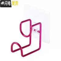 三维工匠免打孔墙壁挂盆架卫生间收纳架浴室脸盆挂钩浴盆挂架铁艺强力粘胶 红色-盆浴盆挂钩/2个装