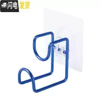 三维工匠免打孔墙壁挂盆架卫生间收纳架浴室脸盆挂钩浴盆挂架铁艺强力粘胶 蓝色-脸盆浴盆挂钩/2个装