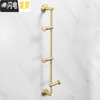 三维工匠北欧铜挂衣架壁挂墙上卧室衣帽架金色轻奢衣服架子玄关收纳挂钩 3钩-总长60cm-拉丝金