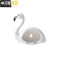 三维工匠牙刷置物刷牙杯挂墙式壁挂免打孔吸壁挂架收纳架浴室创意牙缸漱口 白色牙具座