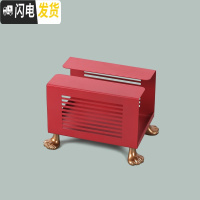 三维工匠空之喵喵|原创北欧ins纸巾盒多功能铁艺收纳盒客厅创意家用抽纸盒 小号红色金脚纸巾盒