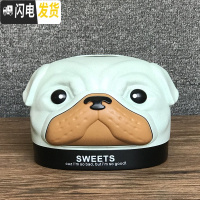 三维工匠创意可爱卡通桌面纸巾盒餐巾纸收纳盒卷纸筒家用客厅茶几抽纸盒 绿色小狗-抽纸盒