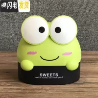 三维工匠创意可爱卡通桌面纸巾盒餐巾纸收纳盒卷纸筒家用客厅茶几抽纸盒 绿色青蛙-卷纸盒