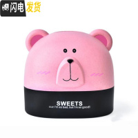 三维工匠创意可爱卡通桌面纸巾盒餐巾纸收纳盒卷纸筒家用客厅茶几抽纸盒 北欧粉小熊-卷纸盒