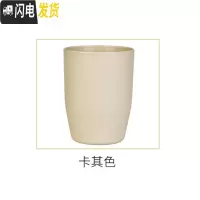 三维工匠日式新款创意牙刷座陶瓷牙具座时尚个性简约牙刷架情侣牙刷底座架 卡其色塑料漱口杯