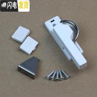 三维工匠加厚款 铝合金塑钢窗月牙锁 推拉窗户锁扣 搭扣锁平移窗锁 灰色,左方向[1把价]房门安全扣