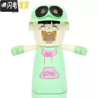 三维工匠儿童电动牙刷架 吸壁式自动挤牙膏器套装可爱卡通创意牙刷置物架 绿色-运动少女