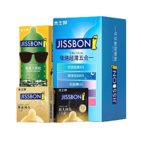 [块团团专用链接]杰士邦情趣超薄五合一组合装避孕套持久延时夫妻房事性计生用品正品